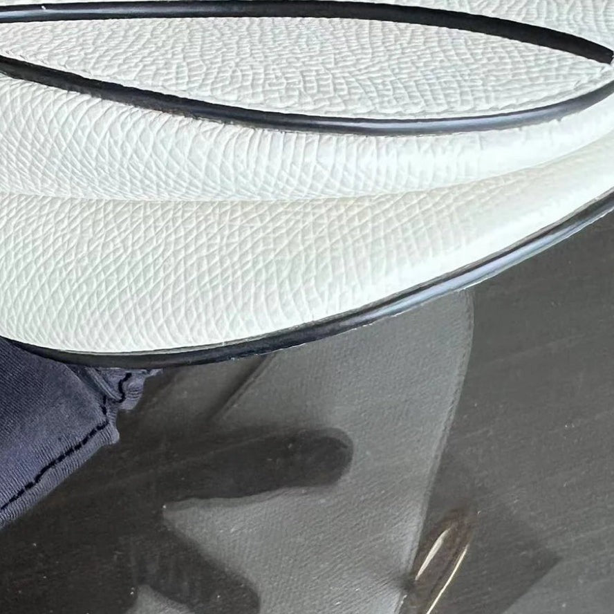 *With Strap, Caviar* Dior Saddle Small 21CM Caviar White GHW