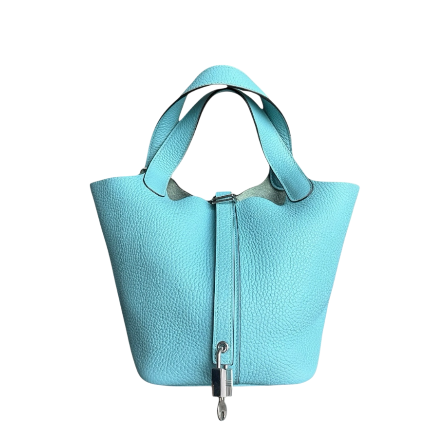 Hermes Picotin Lock 18 - TC Taurillion Clemence Lagon Palladium Hardware Stamp A