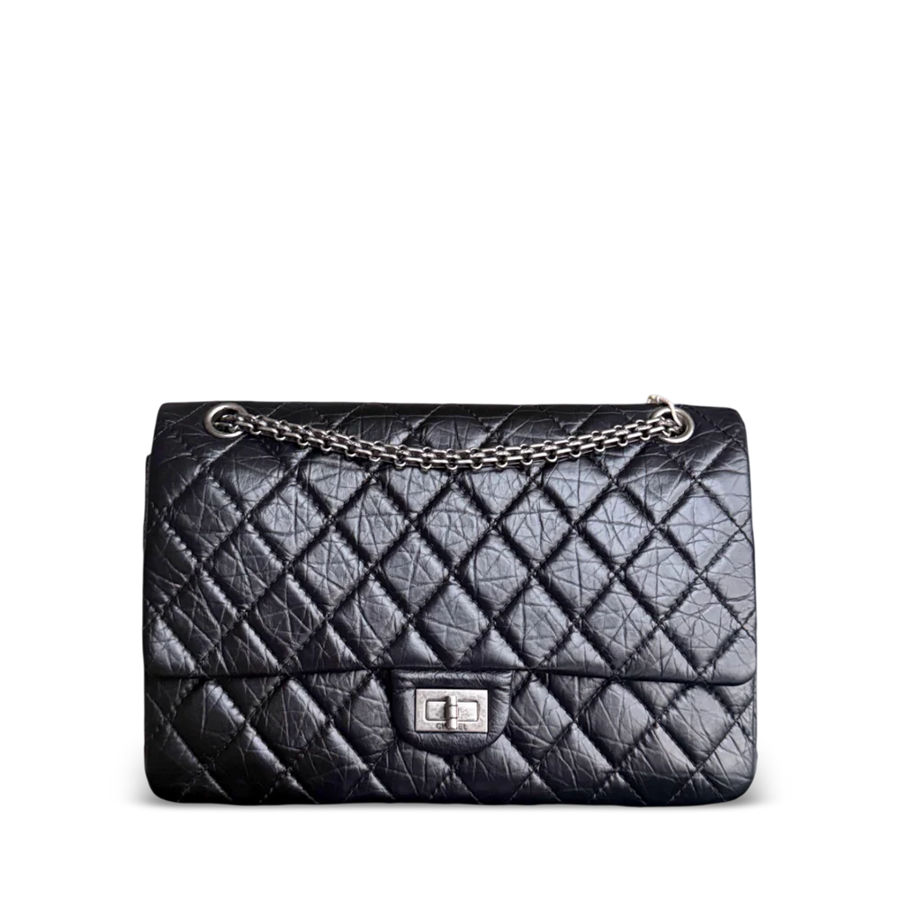 Chanel 2.55 Reissue 226 - Quilted Aged Calfskin Black Ruthenium  Silver Hardware