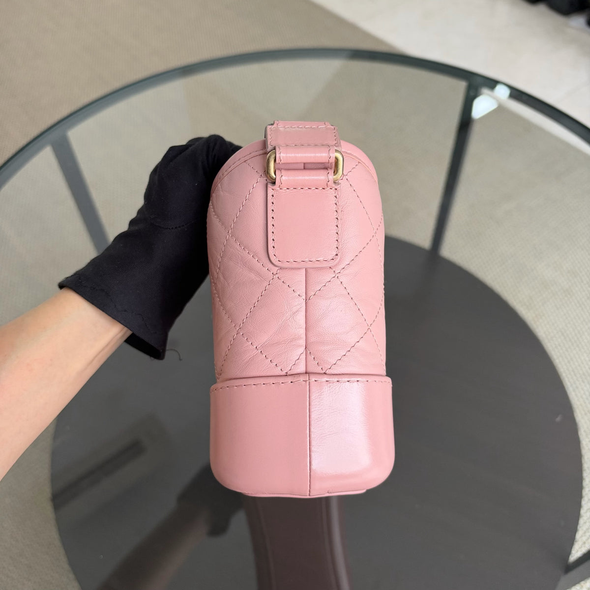 Chanel Gabrielle Small - Quilted Pink Calfskin Gold Hardware Series 27