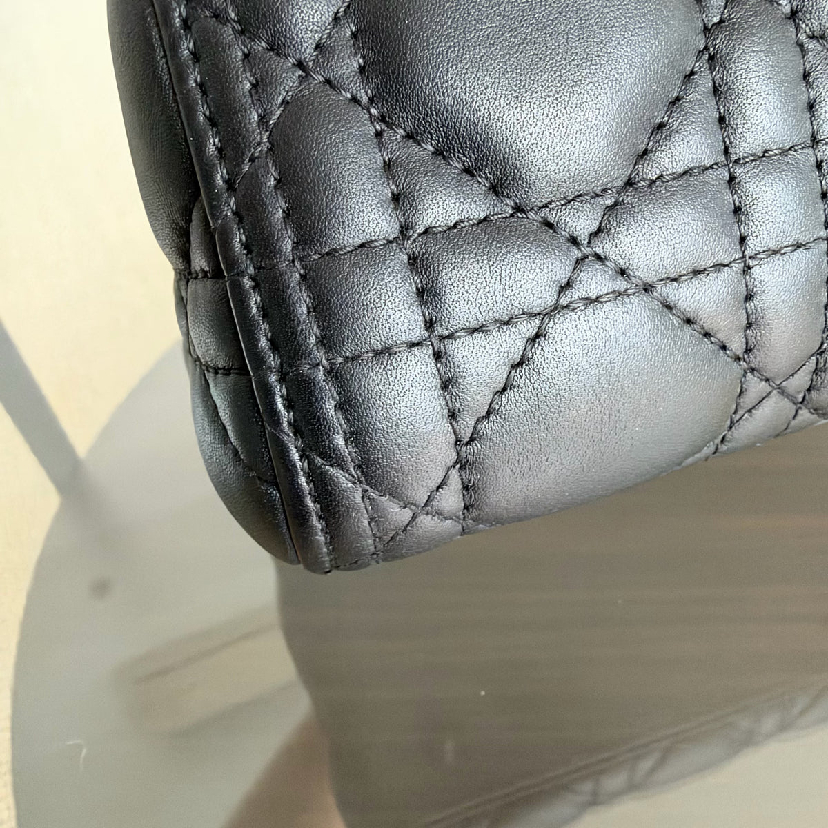 *Flap Open* Dior Lady Medium - Calfskin So Black Black Hardware