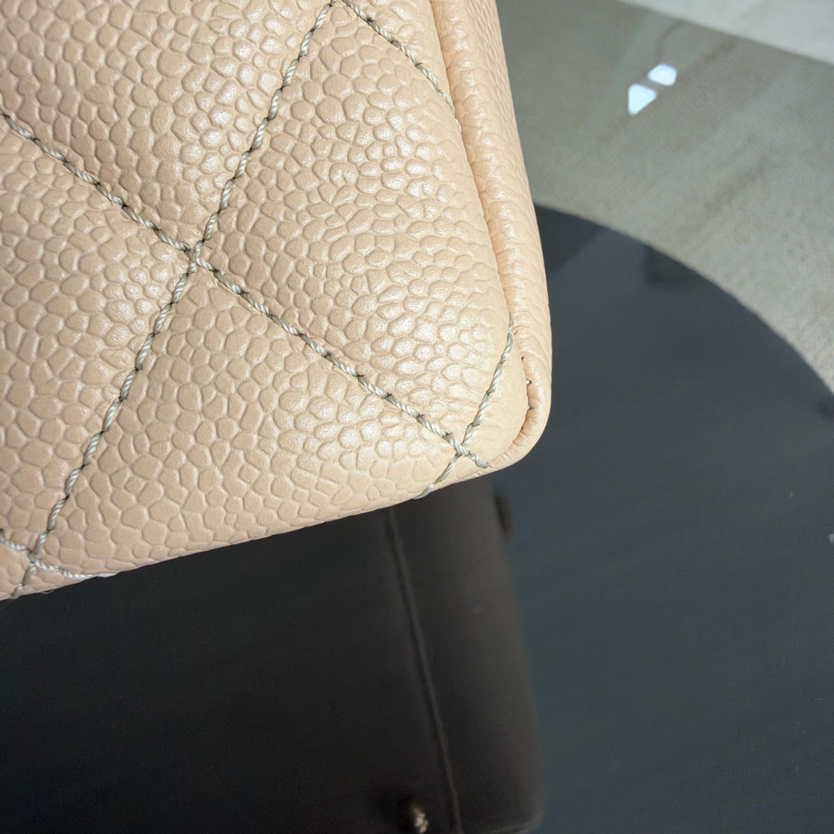 Chanel Petite Timeless Tote - PTT Caviar Quilted Biege Gold Hardware Series 15