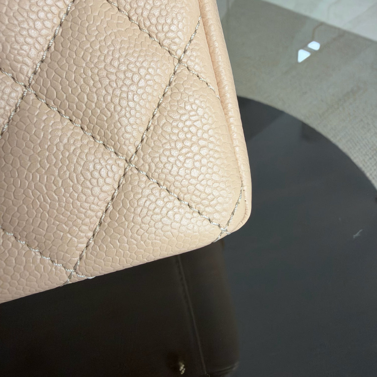 Chanel Petite Timeless Tote - PTT Caviar Quilted Biege Gold Hardware Series 15