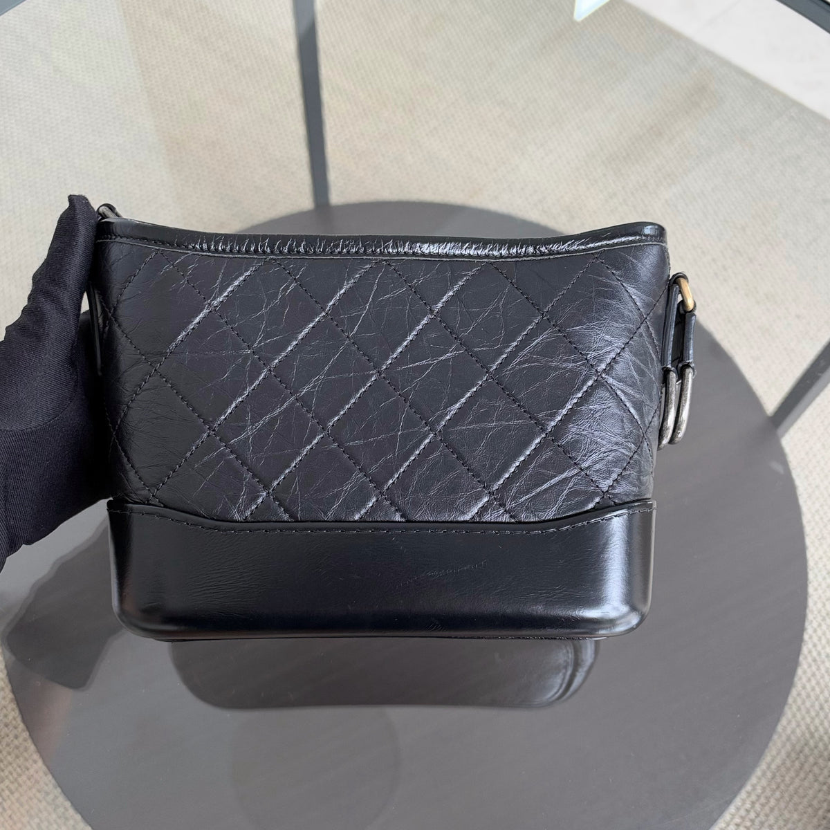 Chanel Gabrielle Small - Aged Calfskin Black Mixed Gold Hardware Series 26