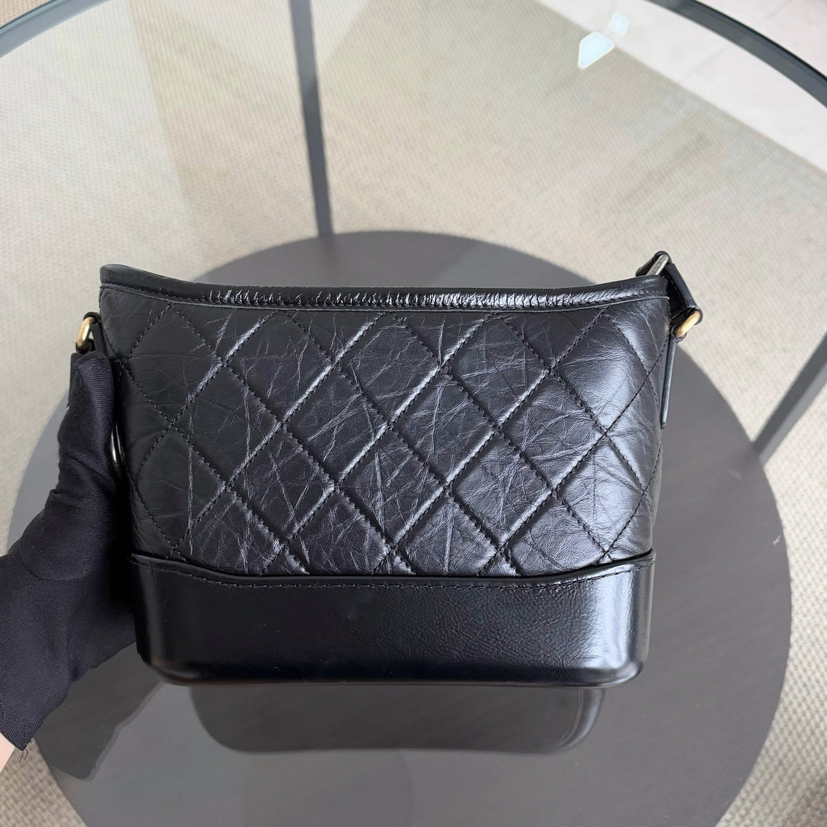 Chanel Gabrielle Small - Aged Calfskin Black Mixed Gold Hardware Series 26