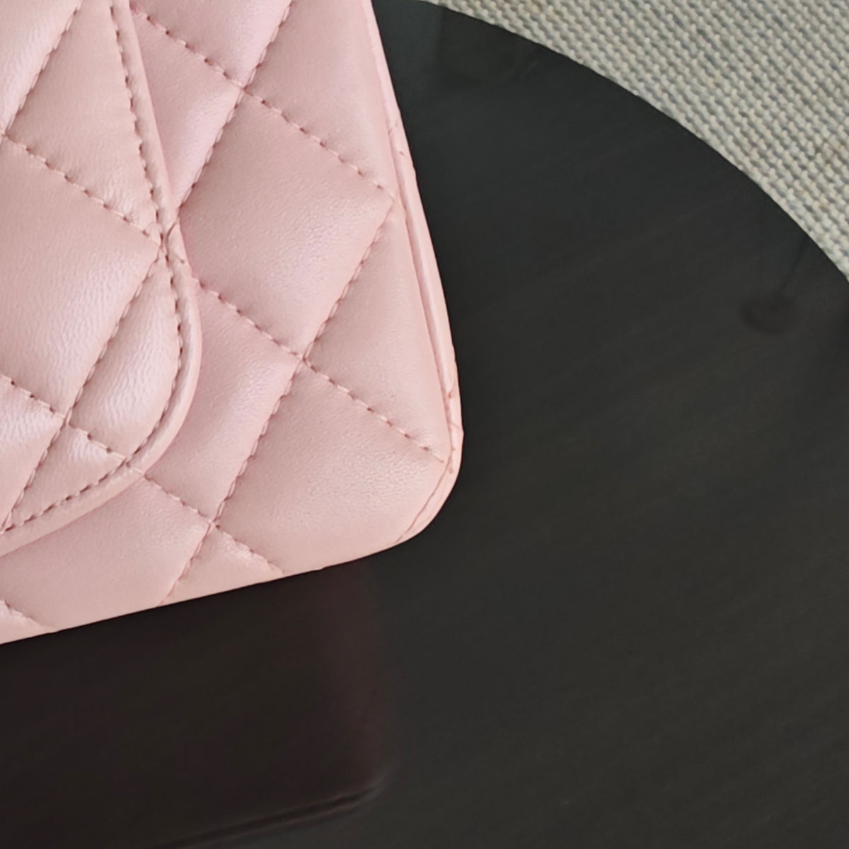 Chanel Mini Rectangle Classic Flap - 20CM Lamskin Quilted Light Pink Gold Hardware Series 20