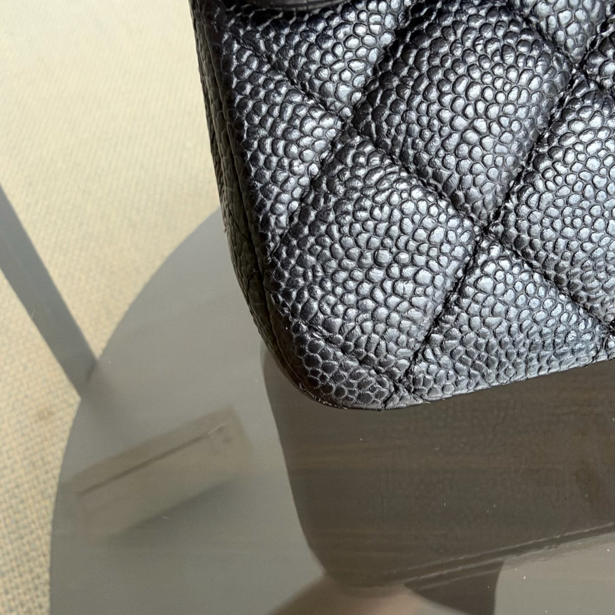 Chanel Classic Flap Medium - 25CM Quilted Caviar Black Gold Hardware Series 17