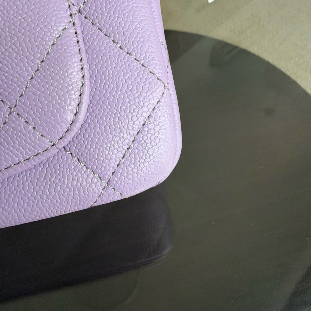 Chanel Flap Mini 21CM Sweetheart 23P - Caviar Quilted Lavender Gold Hardware Microchip