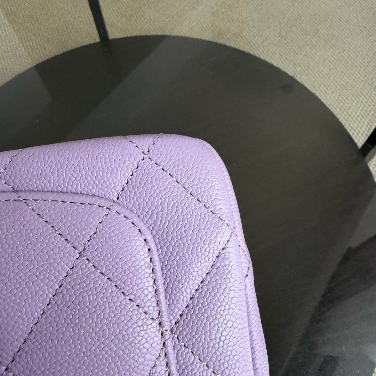 Chanel Flap Mini 21CM Sweetheart 23P - Caviar Quilted Lavender Gold Hardware Microchip