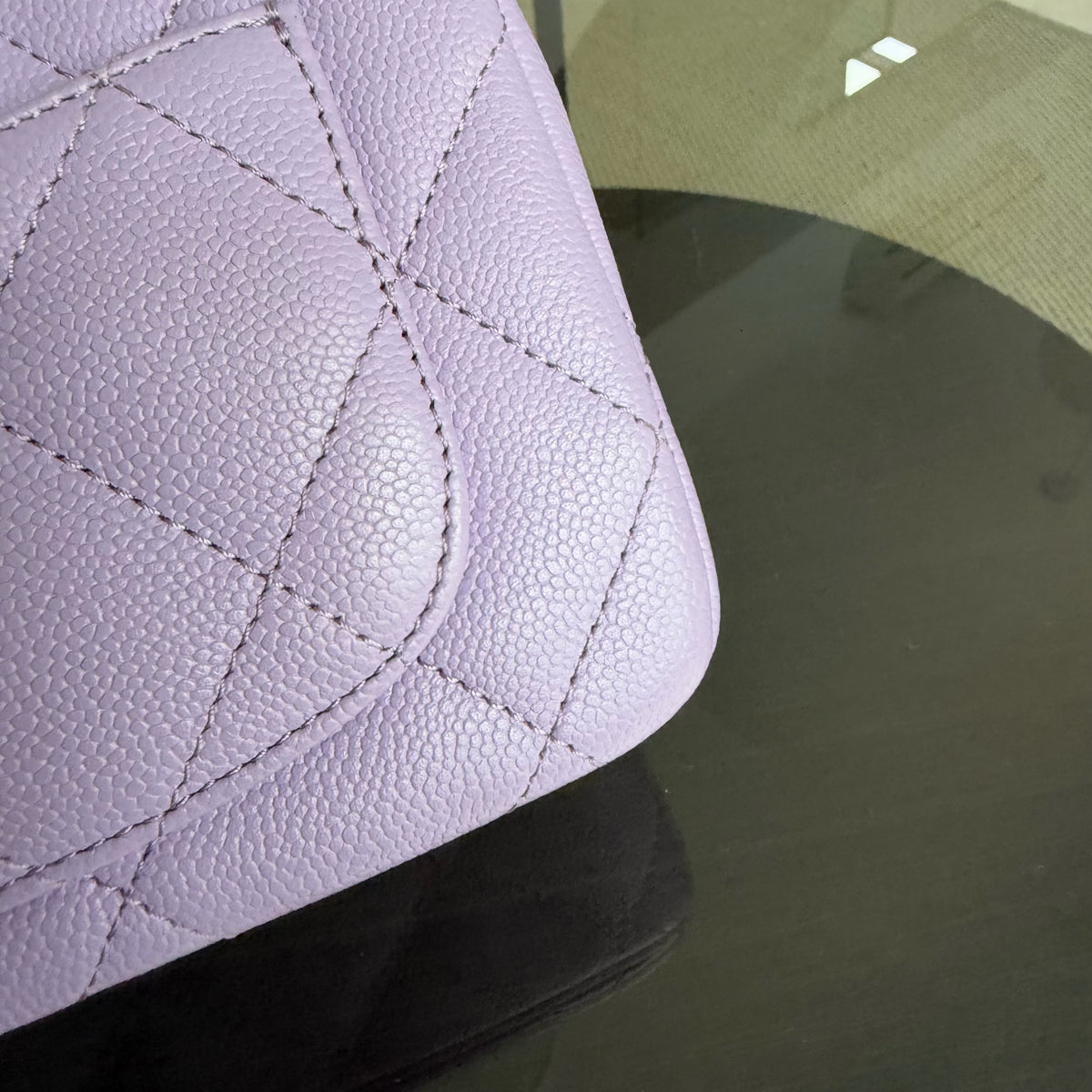 Chanel Flap Mini 21CM Sweetheart 23P - Caviar Quilted Lavender Gold Hardware Microchip