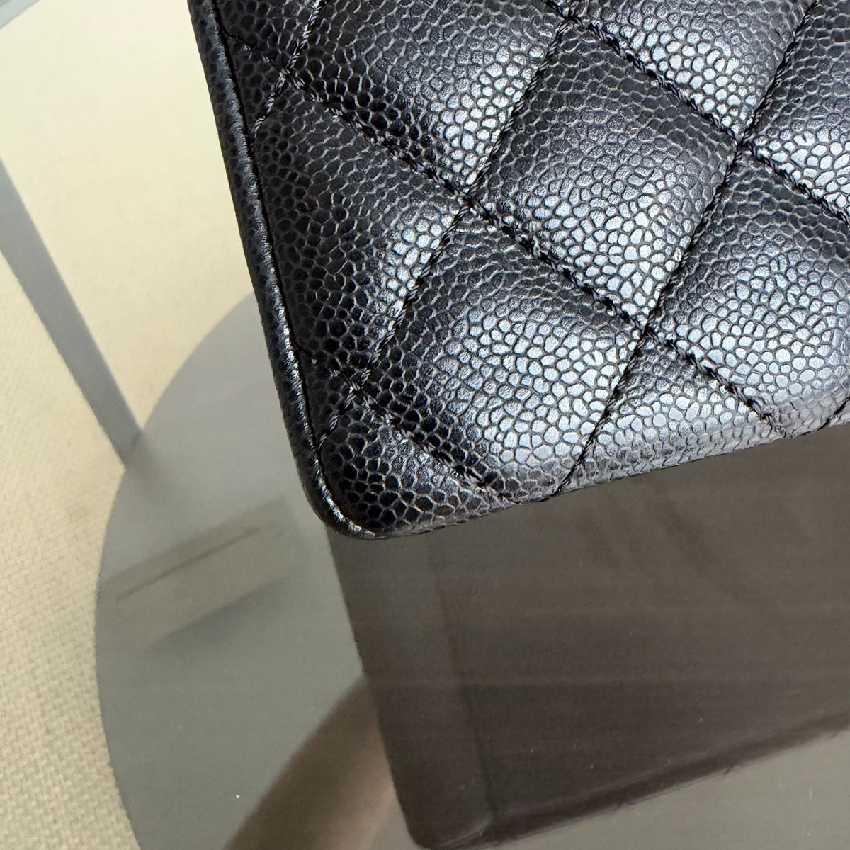 Chanel GST Grand Shopping Tote - Caviar Quilted Black Silver Hardware