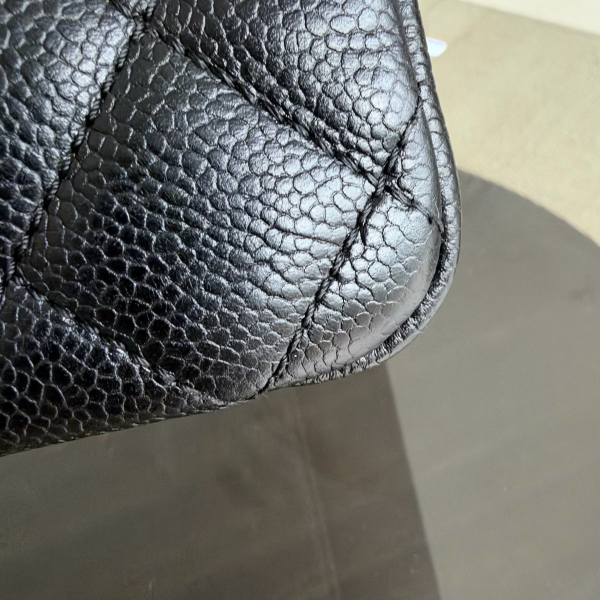 Chanel GST Grand Shopping Tote - Caviar Quilted Black Silver Hardware