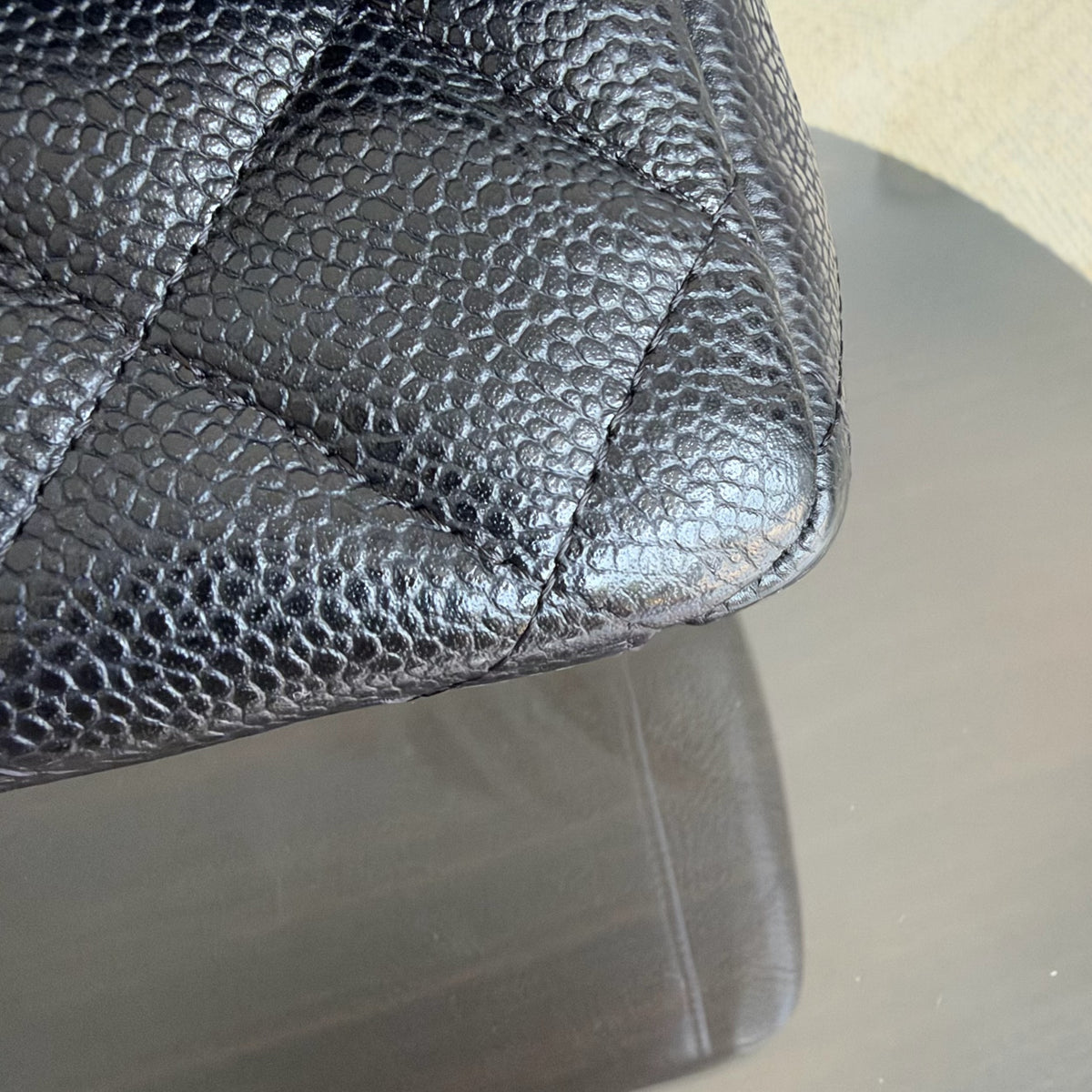 Chanel Classic Flap Maxi - Caviar 33CM Double Flap Black Silver Hardware Series 15