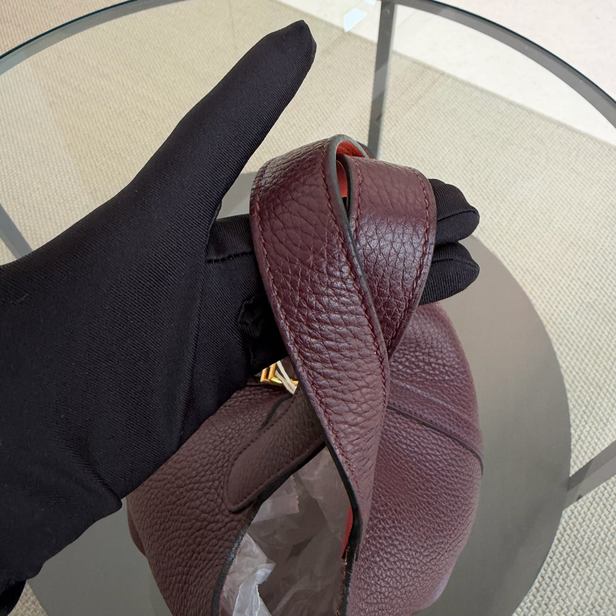 Hermes Picotin 18 - TC Clemence Leather Burgundy Gold Hardware Stamp X