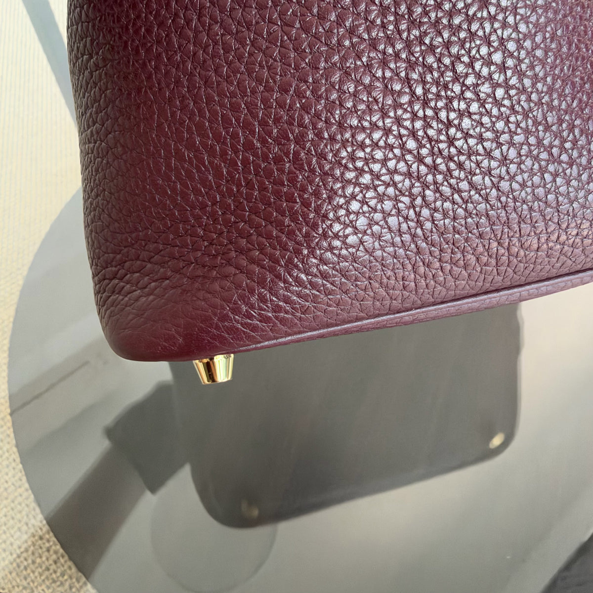 Hermes Picotin 18 - TC Clemence Leather Burgundy Gold Hardware Stamp X