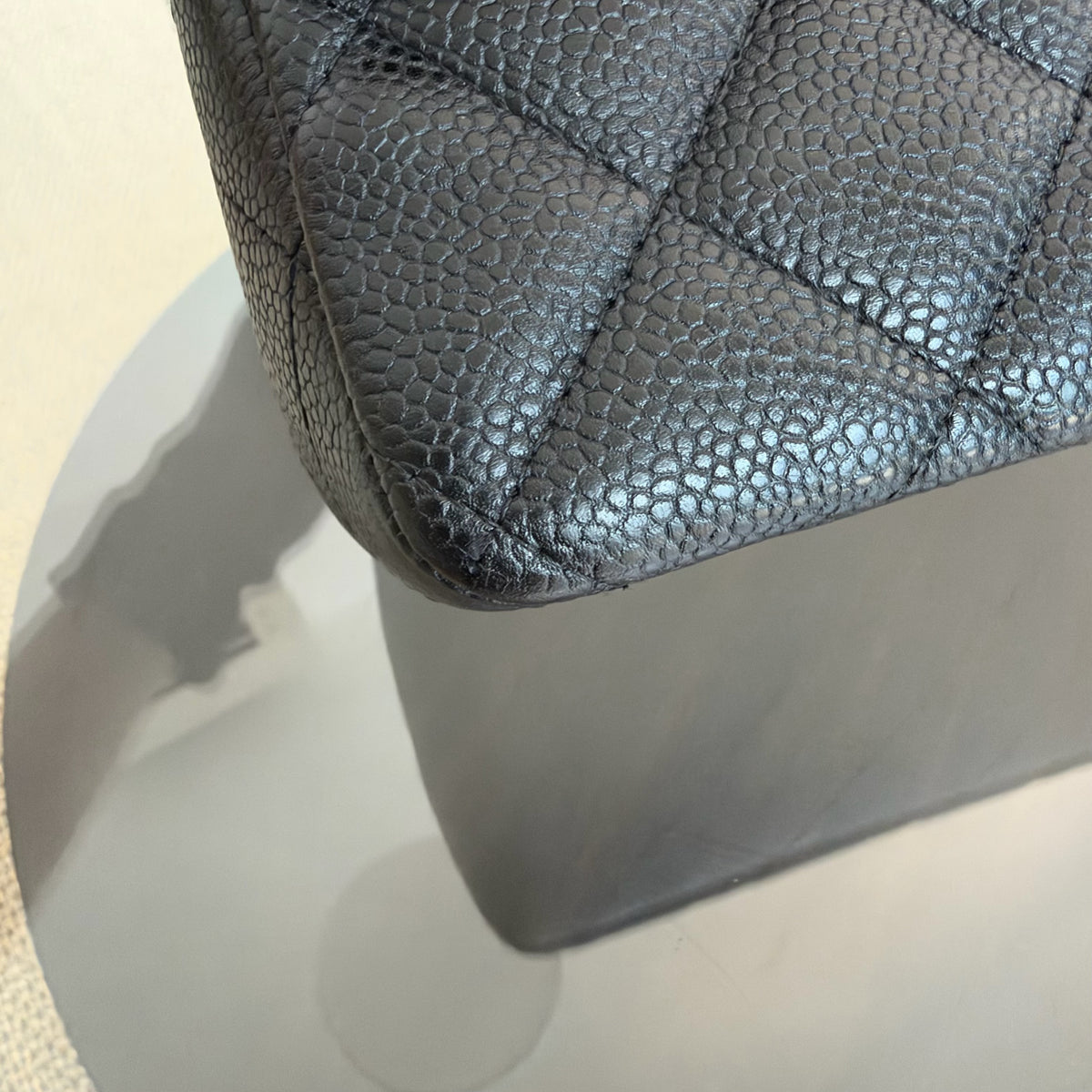 Chanel Classic Flap Jumbo - Caviar 30CM Single Flap Quilted Black Gold Hardware Series 13