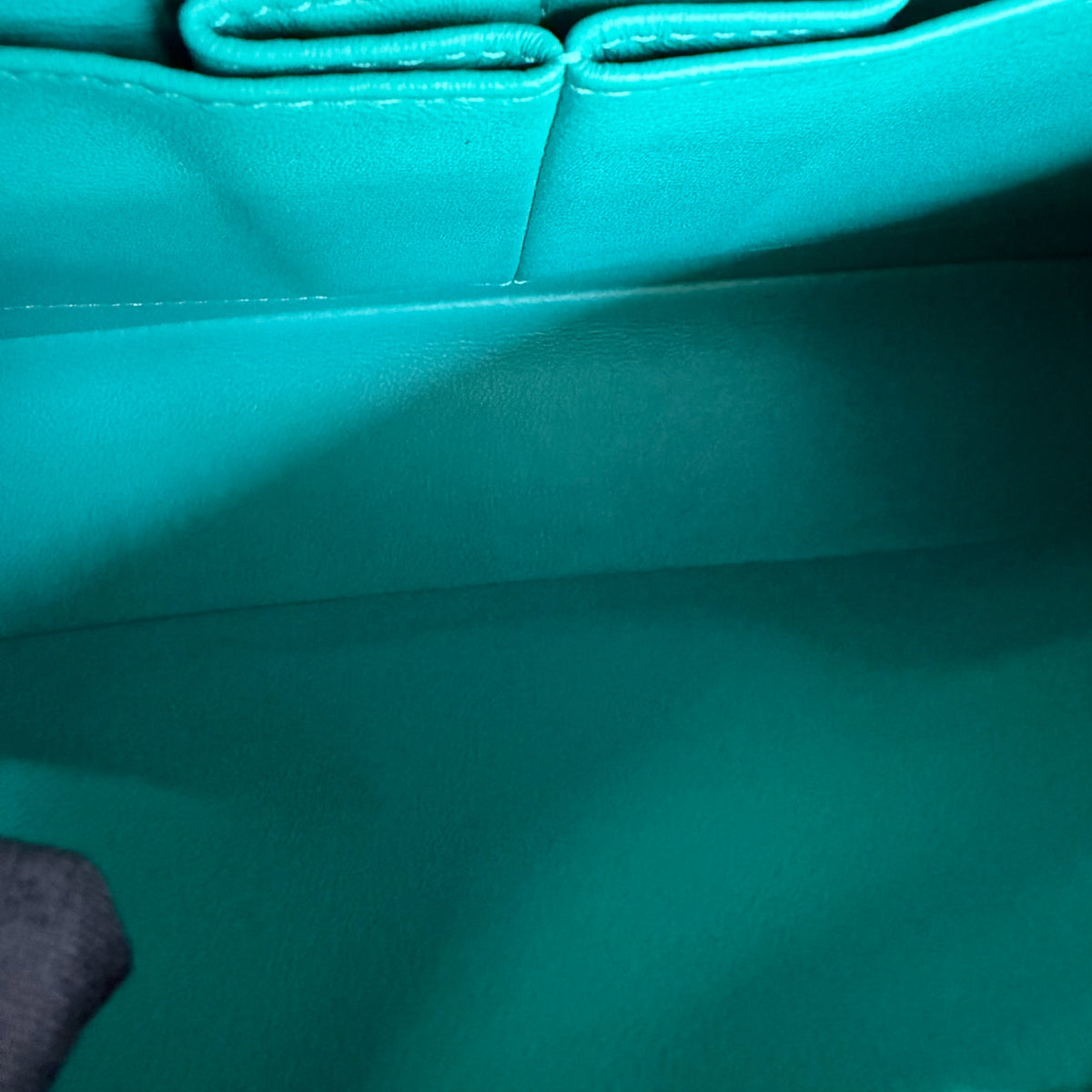 Chanel Classic Flap Medium - Caviar 25CM Quilted Cyan Blue Gold Hardware Series 23