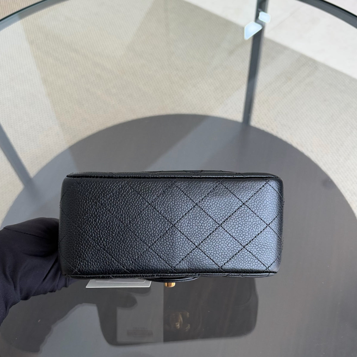 Chanel Classic Flap Mini Square - Caviar Quilted Black 24K Gold Hardware Series 11