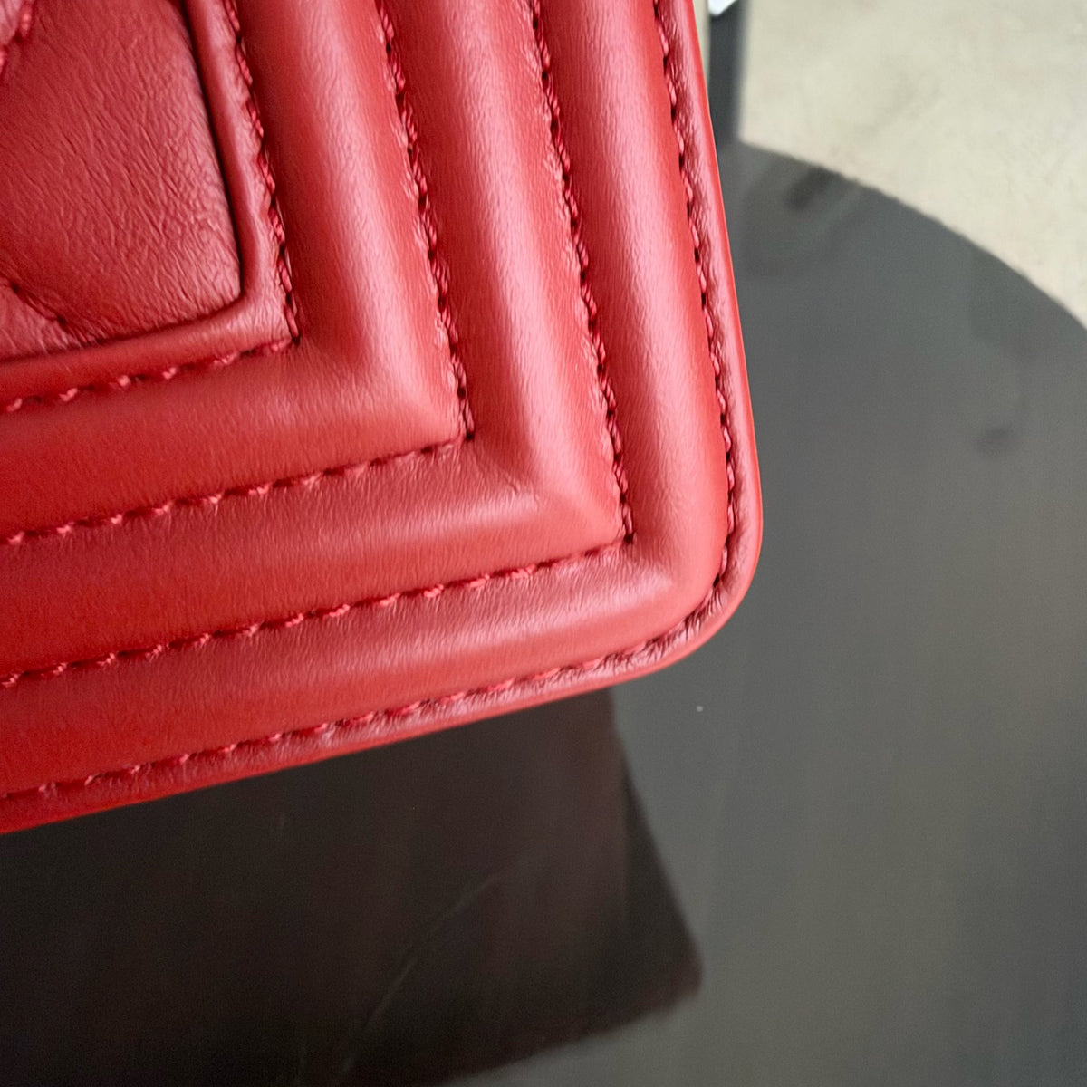 Chanel Boy Small - Calfskin 20CM Quilted Red Gols Hardware Series 26