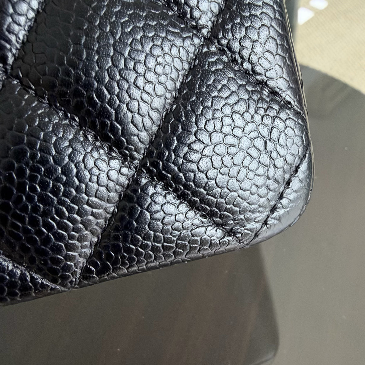 Chanel Classic Flap Medium - Caviar 25CM Quilted Black Silver Hardware Series 21