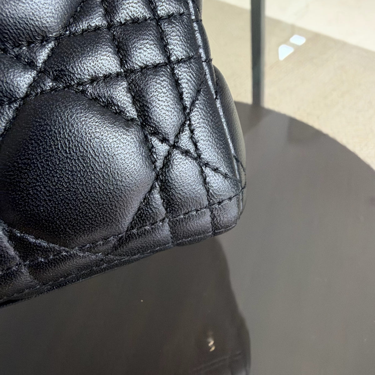 Dior Lady Large - Cannage Lambskin Black Gold Hardware