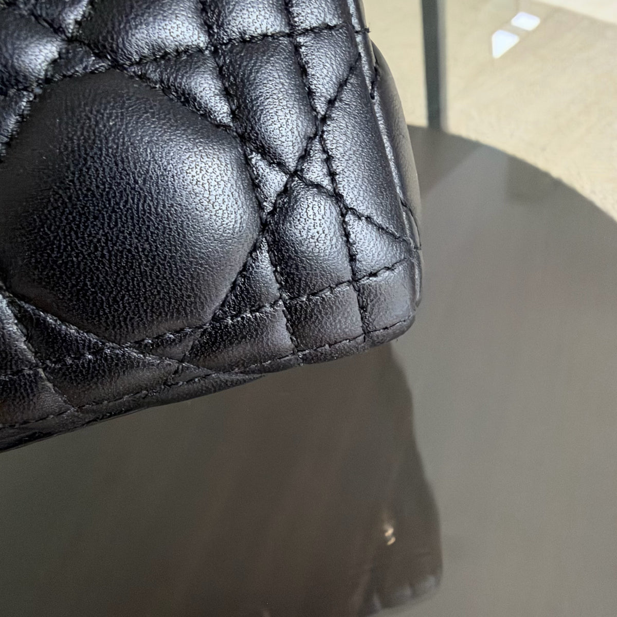 Dior Lady Large - Cannage Lambskin Black Gold Hardware