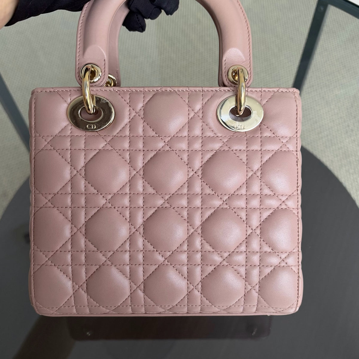 Dior MyABC Lady Small Flap - 20CM Cannage Lambskin Blush Pink Gold Hardware