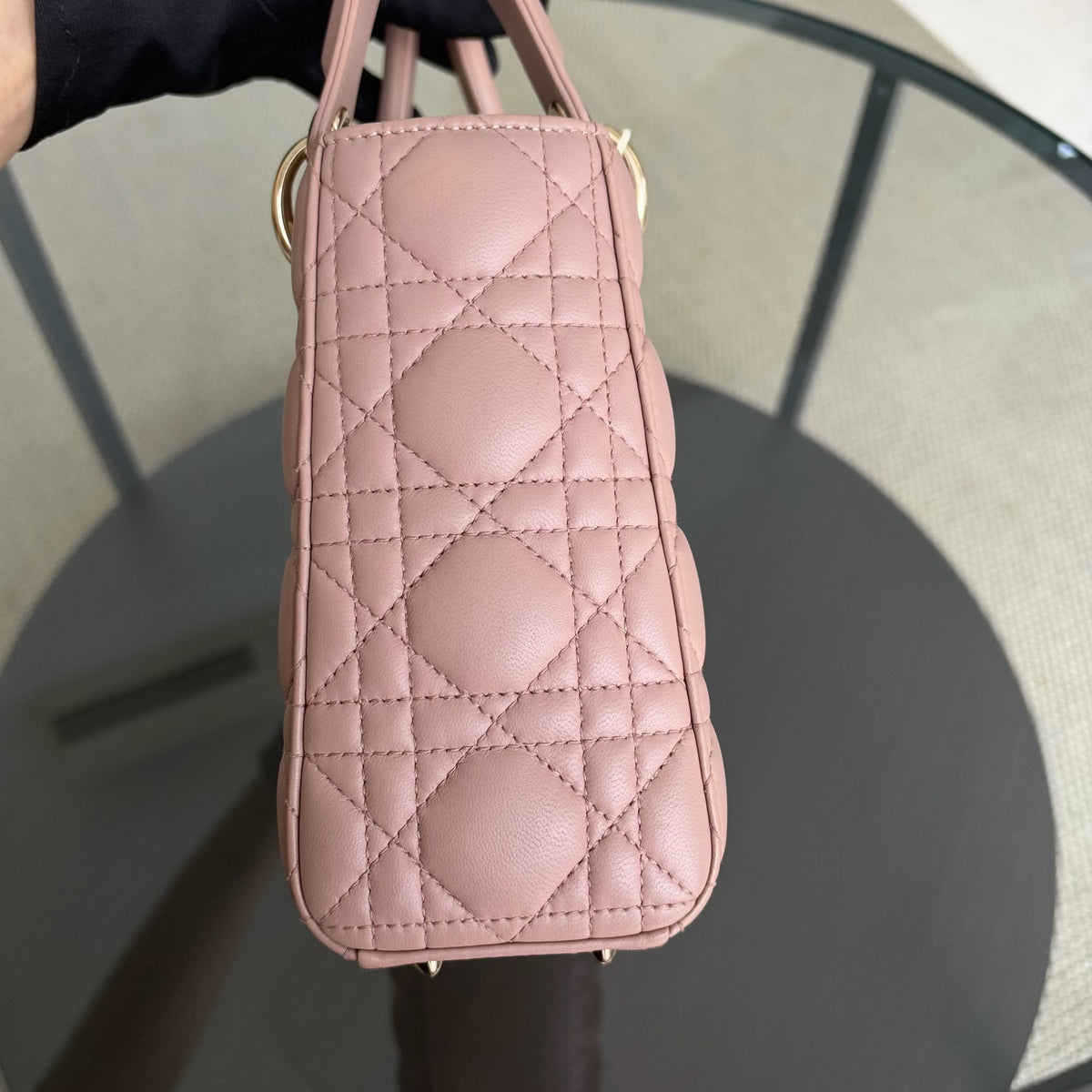 Dior MyABC Lady Small Flap - 20CM Cannage Lambskin Blush Pink Gold Hardware