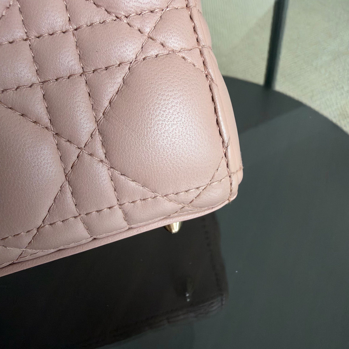 Dior MyABC Lady Small Flap - 20CM Cannage Lambskin Blush Pink Gold Hardware