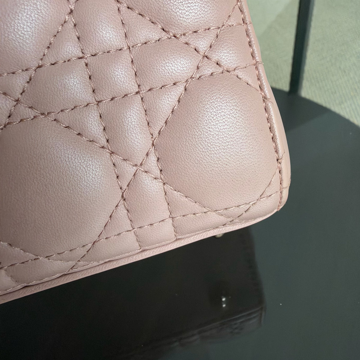 Dior MyABC Lady Small Flap - 20CM Cannage Lambskin Blush Pink Gold Hardware