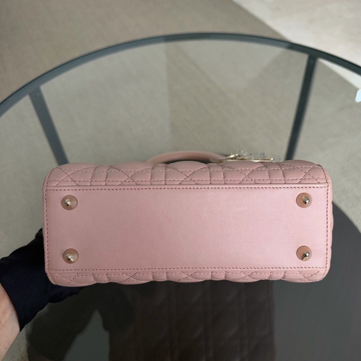 Dior MyABC Lady Small Flap - 20CM Cannage Lambskin Blush Pink Gold Hardware