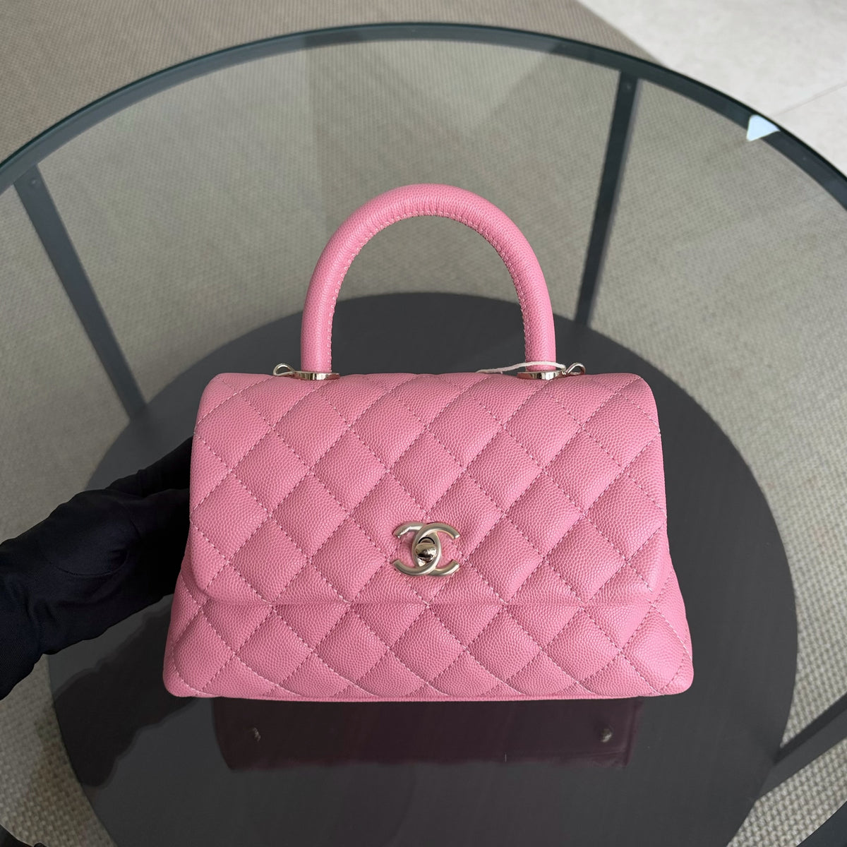 Chanel Coco Handle Small - Caviar Quilted Pink Gold Hardware Series 30