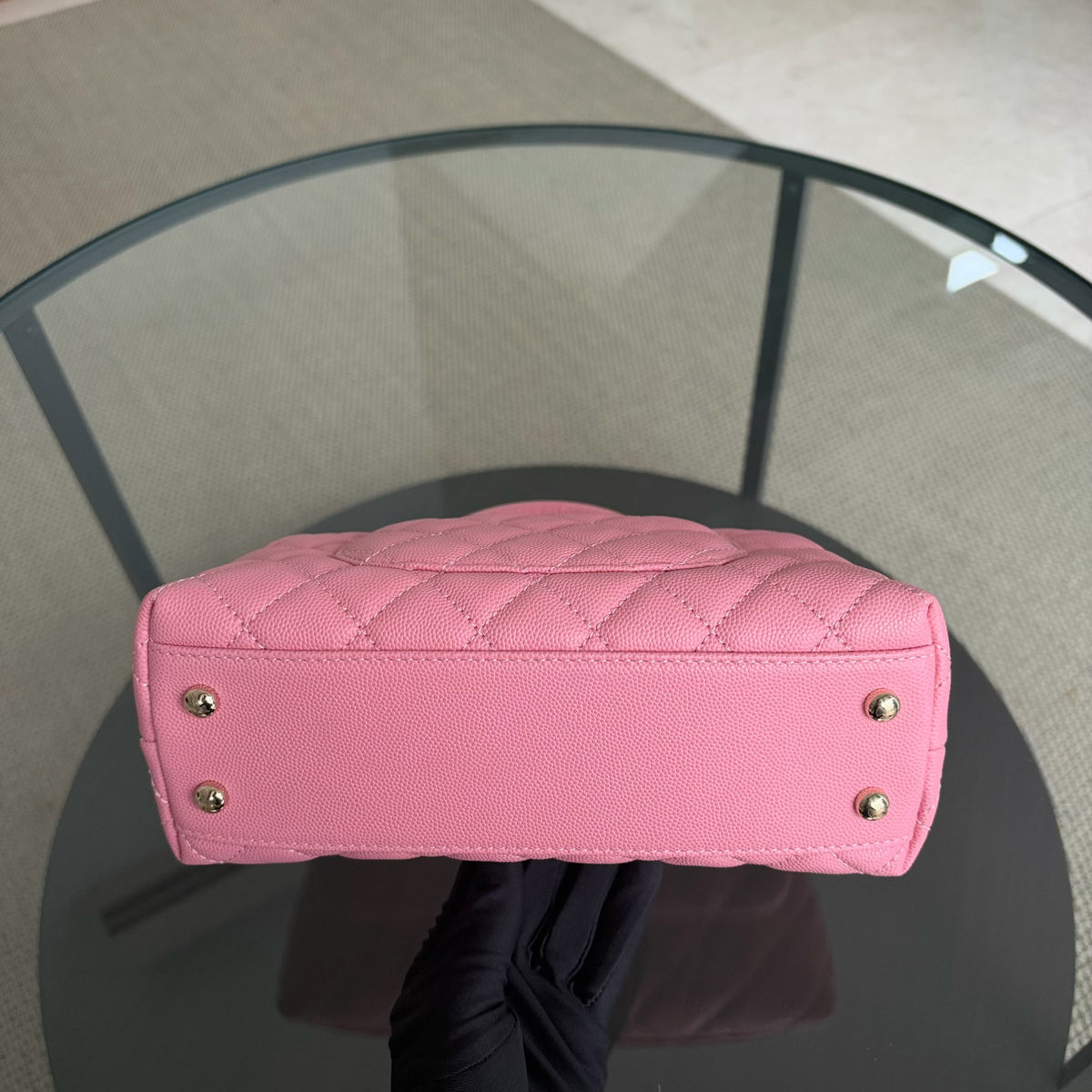 Chanel Coco Handle Small - Caviar Quilted Pink Gold Hardware Series 30