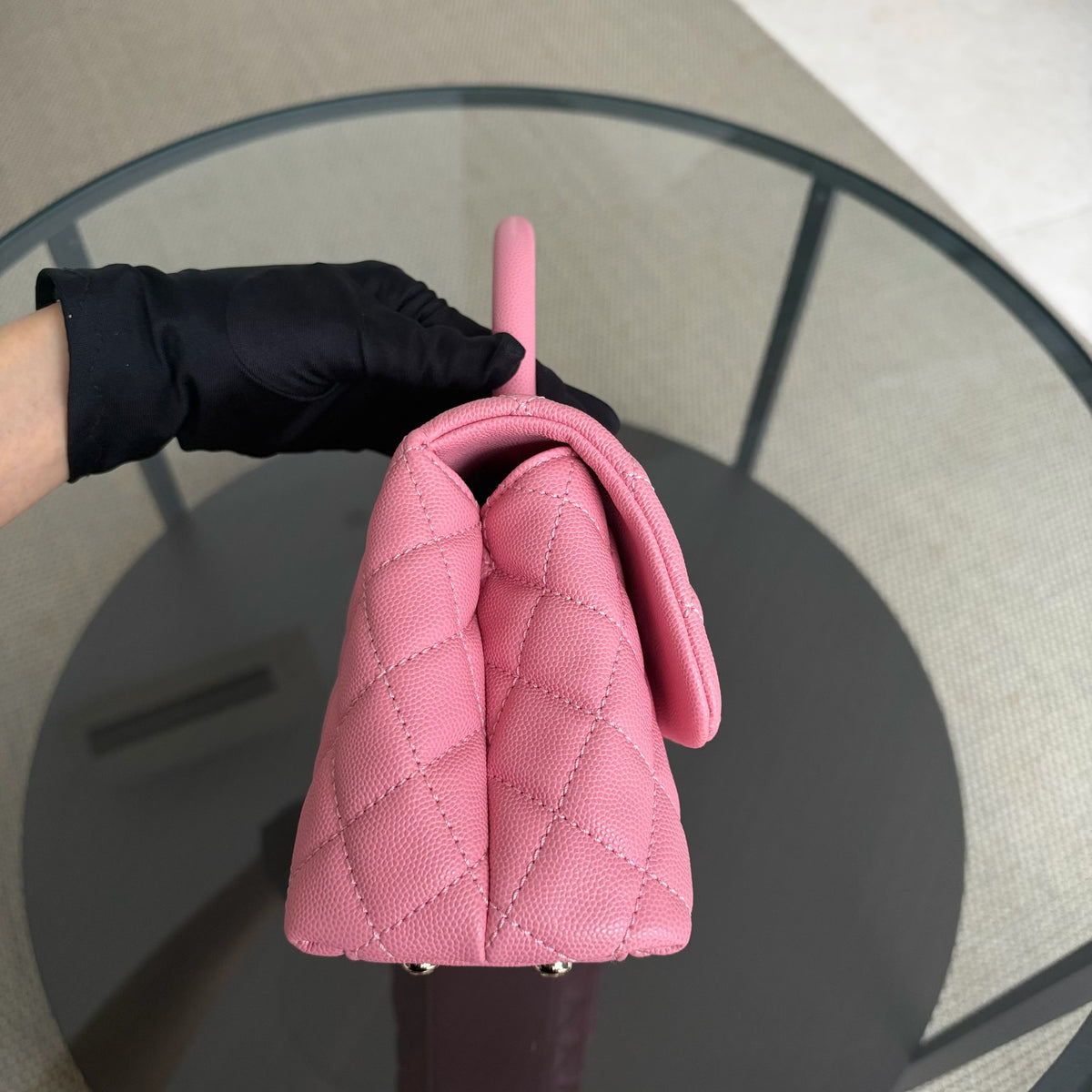 Chanel Coco Handle Small - Caviar Quilted Pink Gold Hardware Series 30