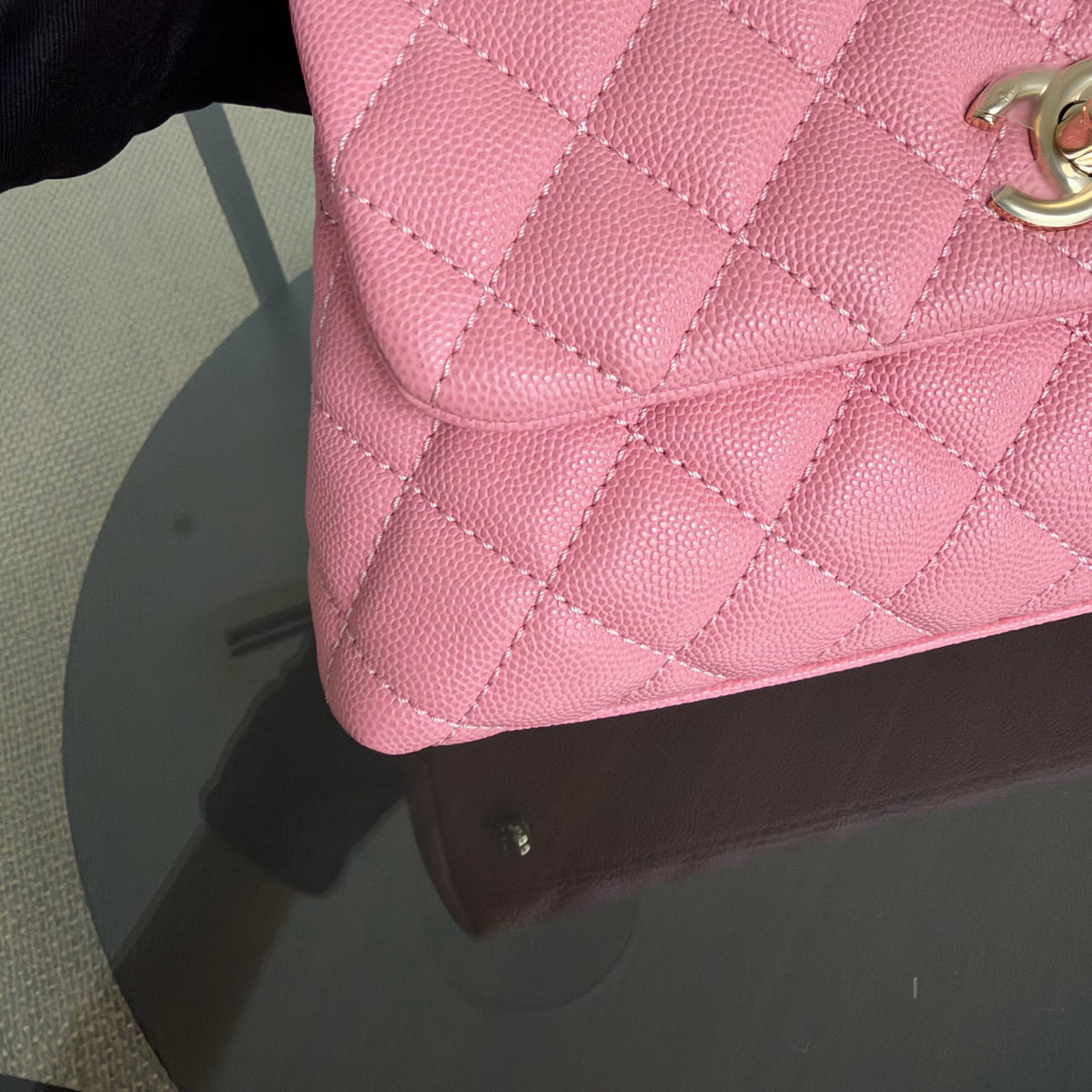 Chanel Coco Handle Small - Caviar Quilted Pink Gold Hardware Series 30
