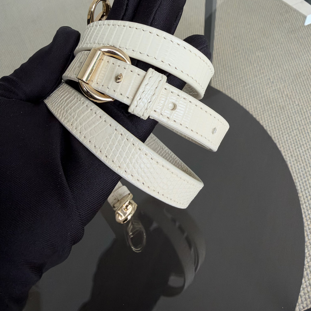Dior Lady Mini - Exotic Lizard White Gold Hardware