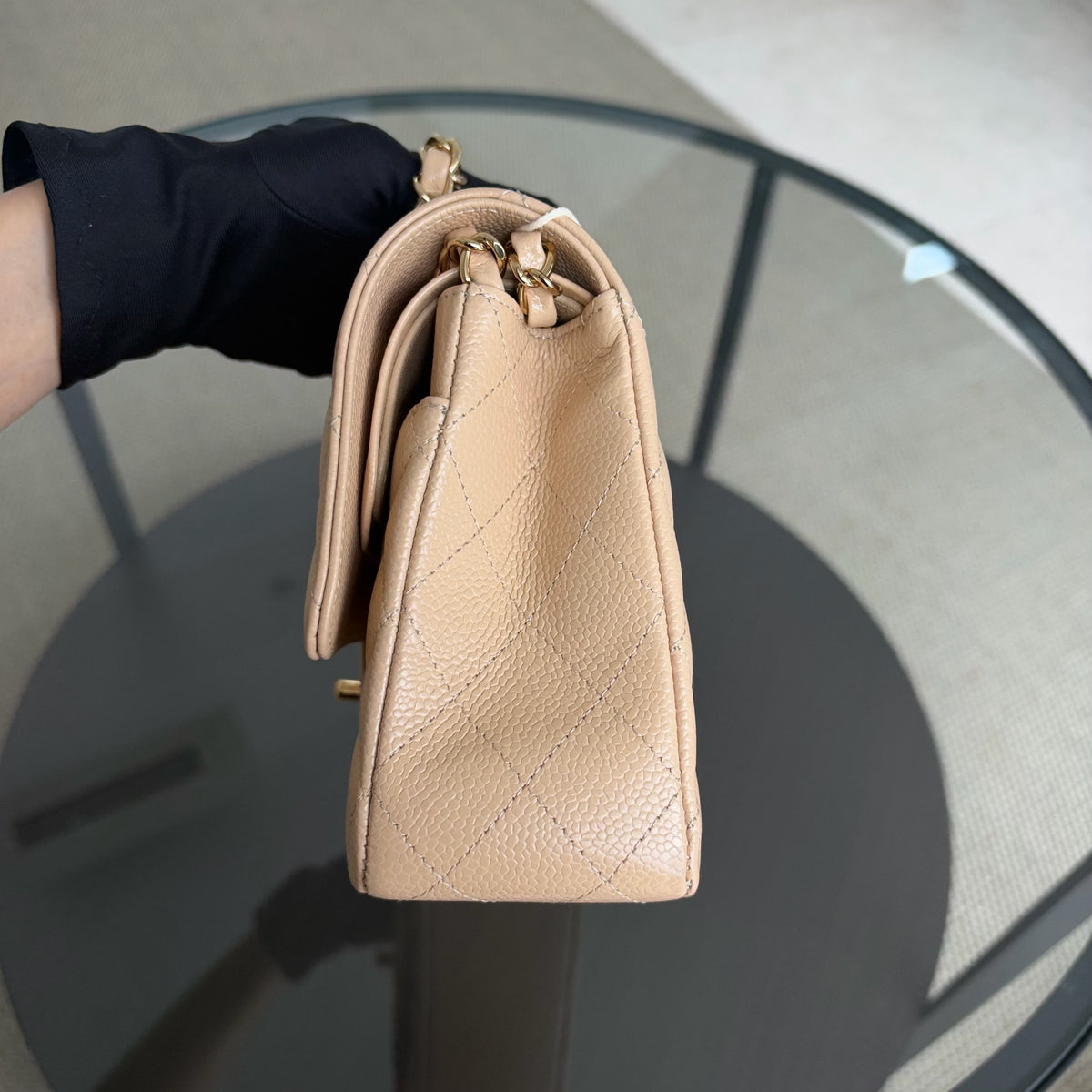 Chanel Classic Flap Medium - Caviar 25CM Quilted Caramel Gold Hardware Series 31