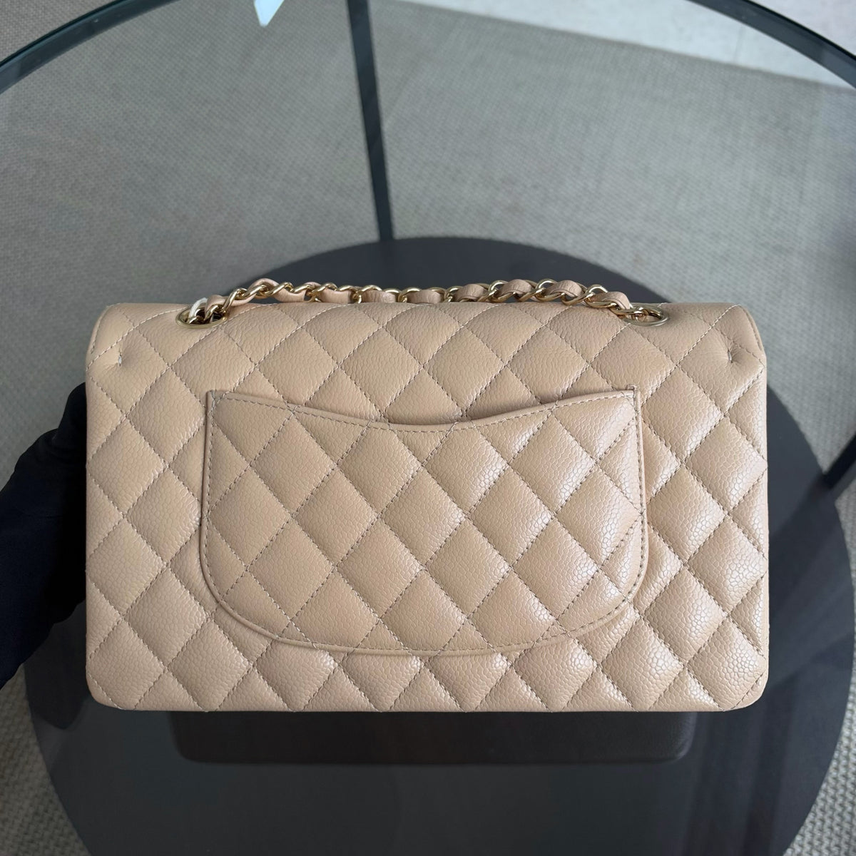 Chanel Classic Flap Medium - Caviar 25CM Quilted Caramel Gold Hardware Series 31