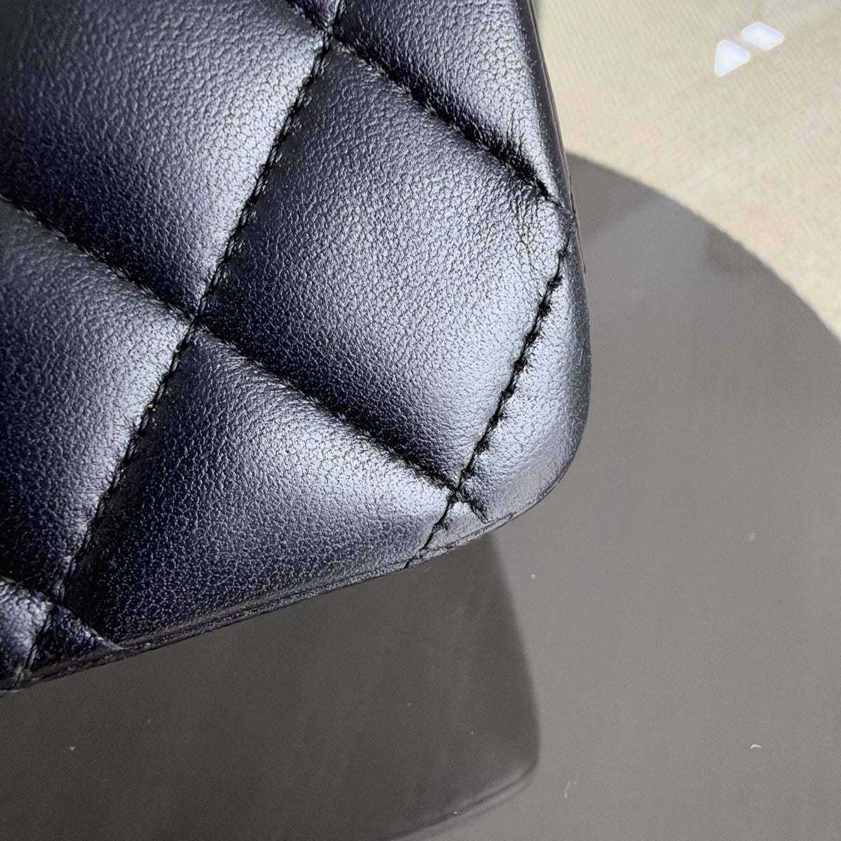 Chanel Classic Flap Medium - 25CM Quilted Lambskin Black Gold Hardware Series 13