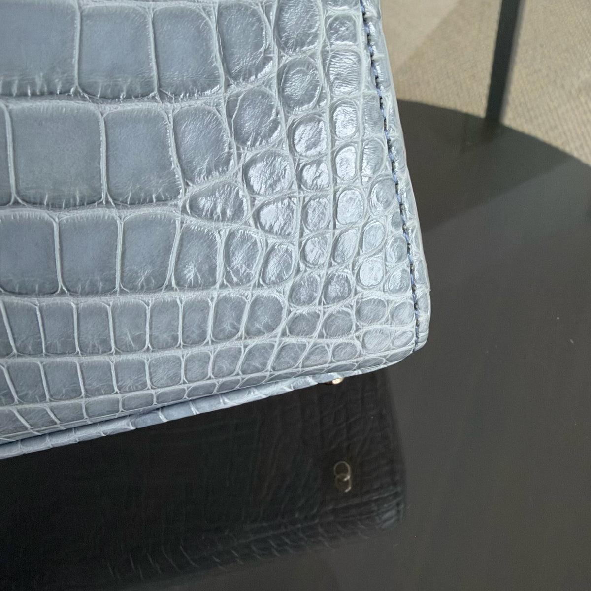 Dior Lady Mini - Exotic Himalaya Crocodile Limited Edition Swarovski Crystal Silver Hardware