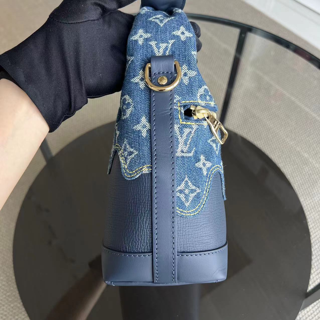 *Full Set, Receipt* Louis Vuitton LV Japanese Cruiser Denim Blue Handbag