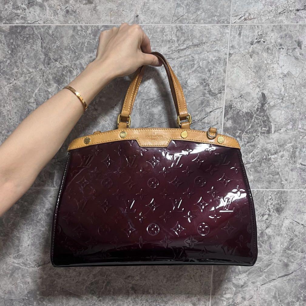 Authentic LV Louis Vuitton Brea Patent Leather Rouge MM - Luxury Evermore