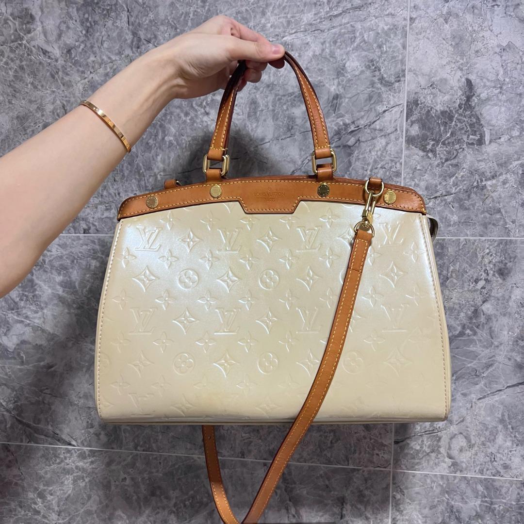 Authentic LV Louis Vuitton Brea Patent Leather White - Luxury Evermore