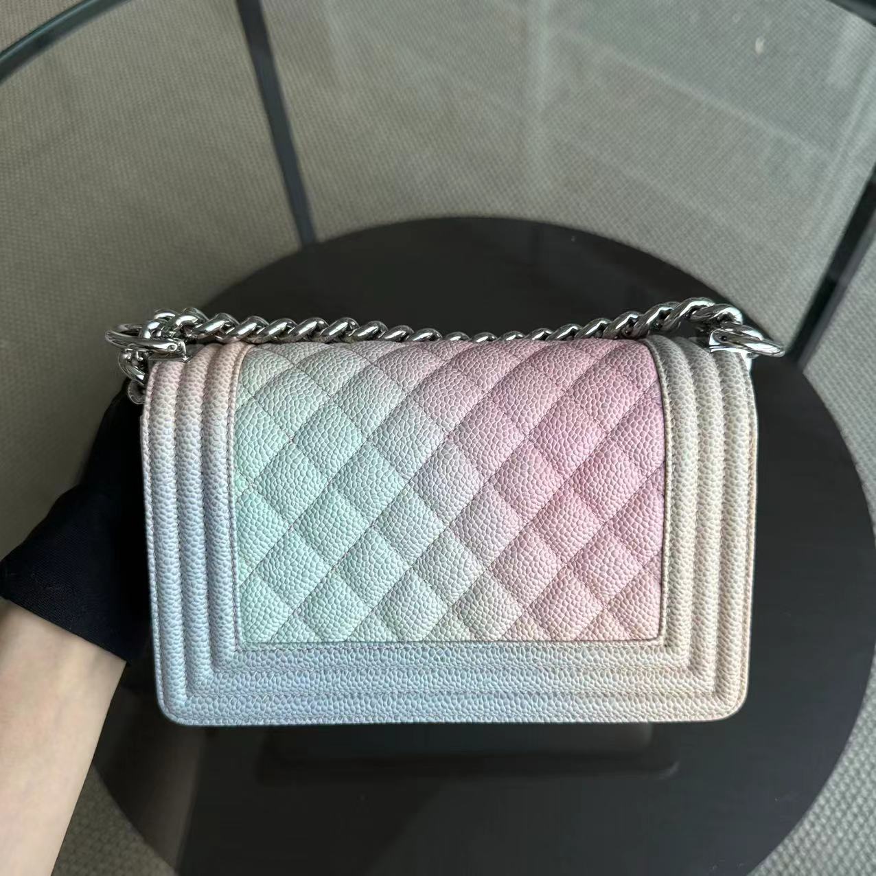 *Unused* Chanel Boy Small Bag - Caviar Quitled Rainbow Calfskin Series 25