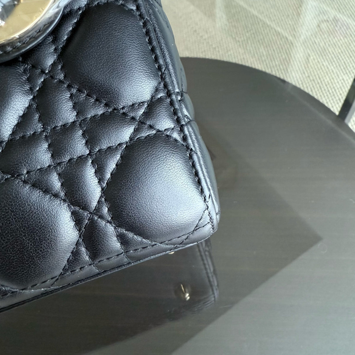 Dior Lady Small - Cannage Lambskin Black Gold Hardware