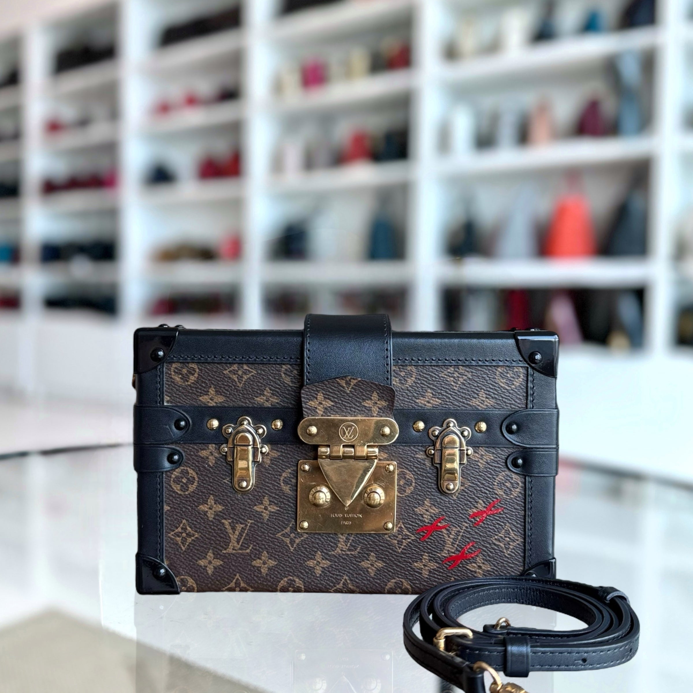 Louis Vuitton Petite Malle - Monogram Canvas New Version Crossbody Box Bag