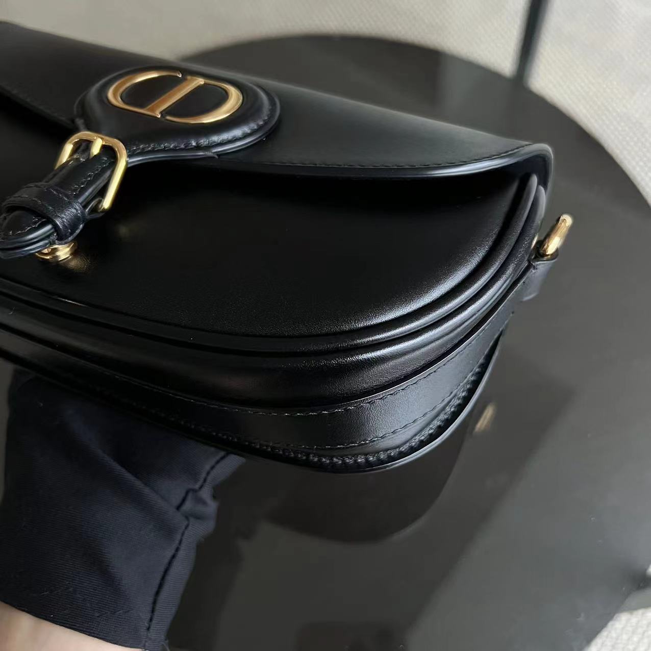 Dior Bobby East West Smooth Calfskin Black Golden Hardware