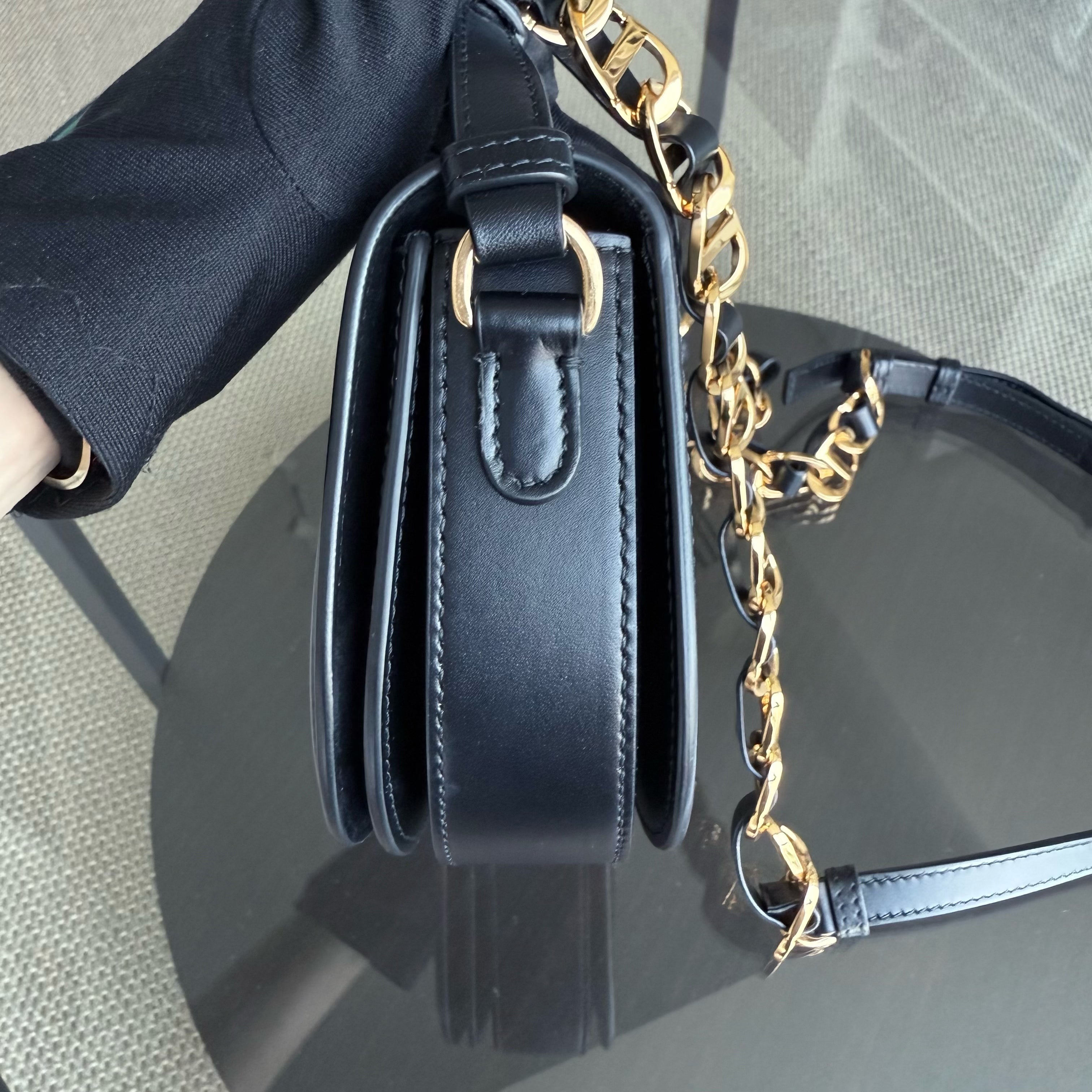 Dior CD Signature Bag - Black Calfskin Gold Hardware