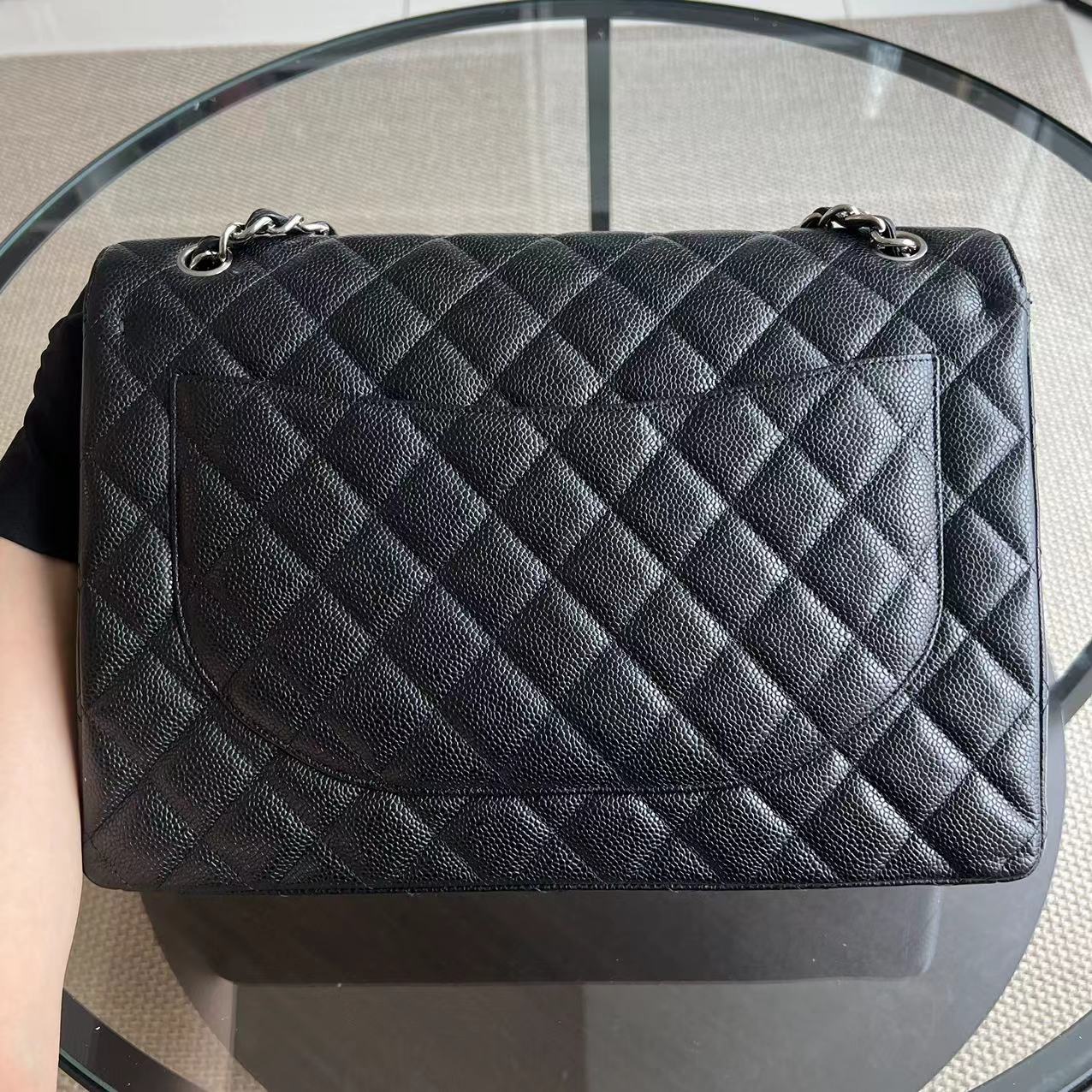 Chanel Classic Flap Maxi - 33CM Caviar Quilted Black Golden Hardware Series 14