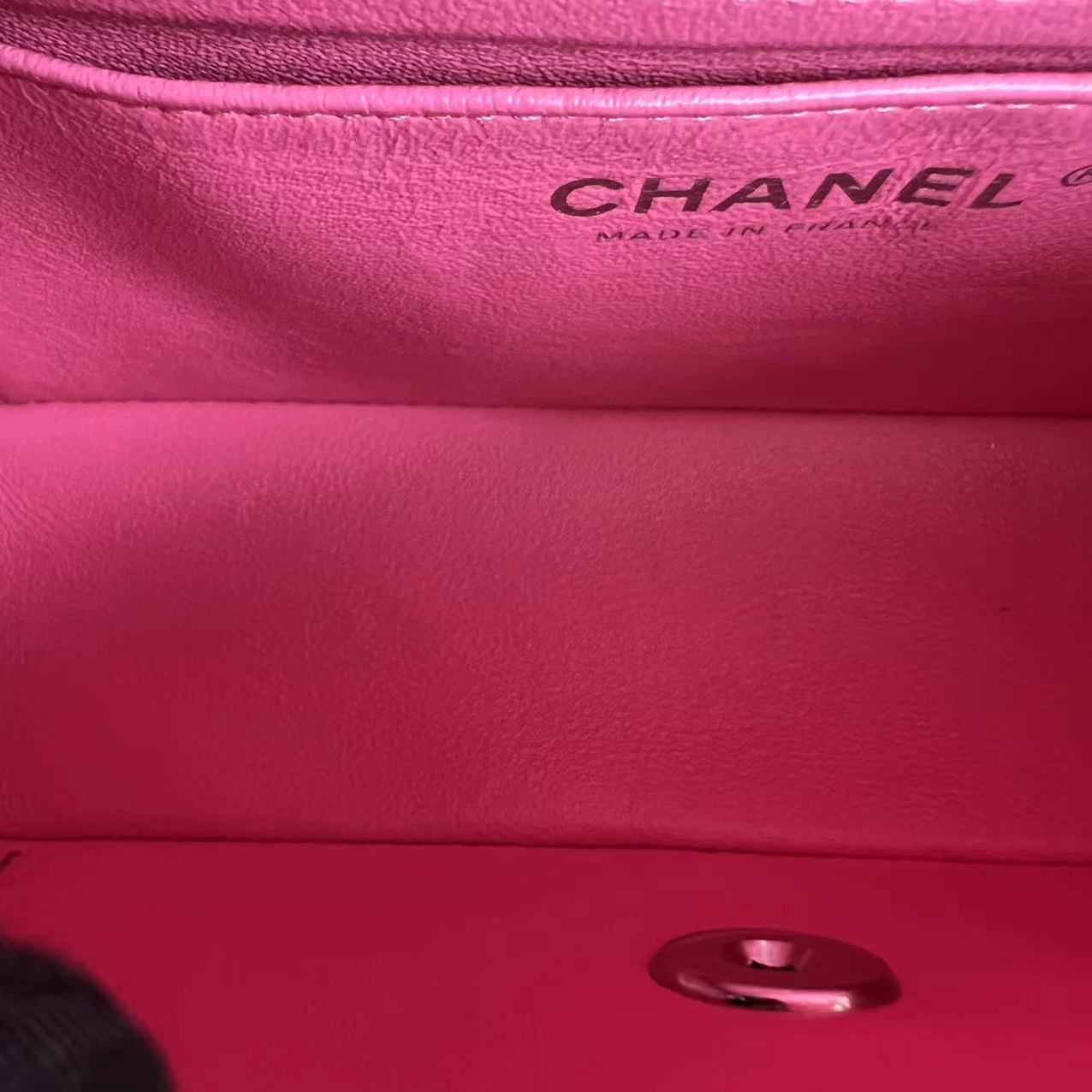 Balance of *Unused* Chanel Mini Rectangular Classic Flap Quilted Lambskin Pink SHW No 27 - Luxury Evermore